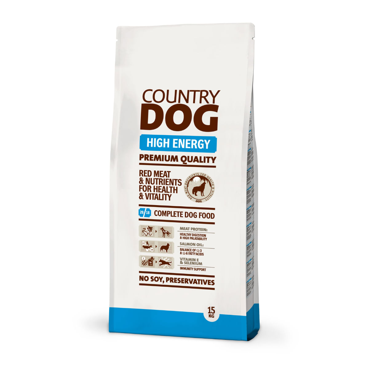 COUNTRY DOG FOOD High Energy, XS-XL, Pui, hrană uscată câini, activitate intensă, 15kg - poza 2