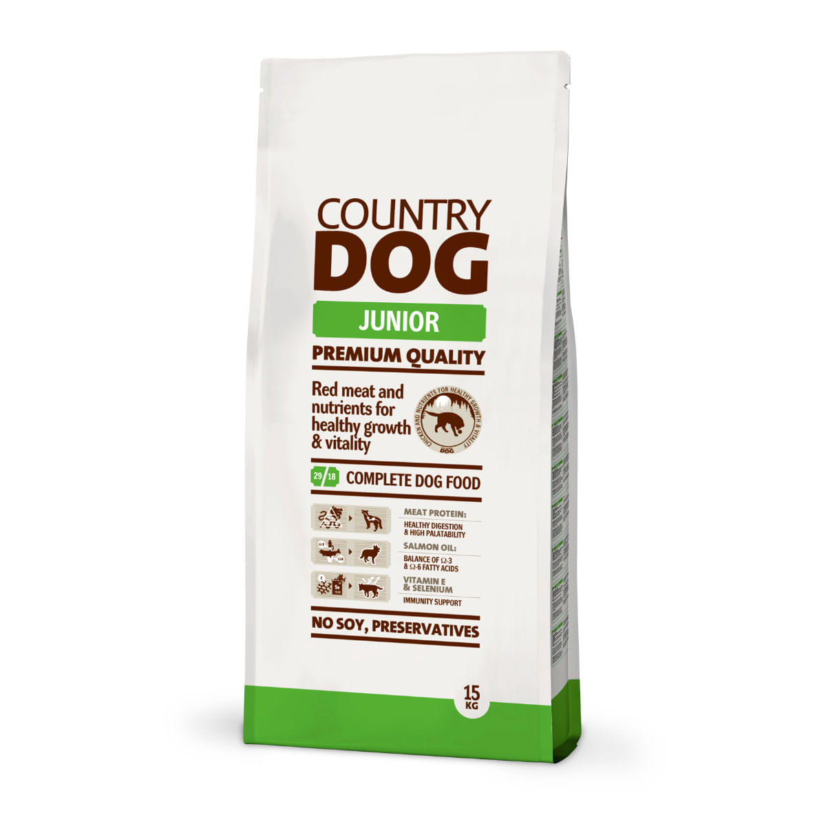COUNTRY DOG FOOD Junior, XS-XL, Pui, hrană uscată câini junior, 15kg - poza 2