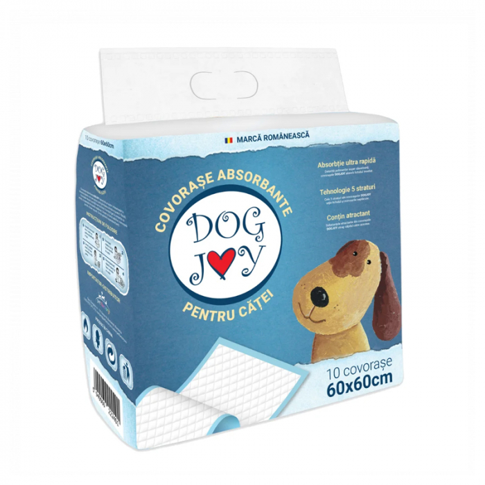 Covorase absorbant Dog Joy 60 x 60 cm, 10 buc