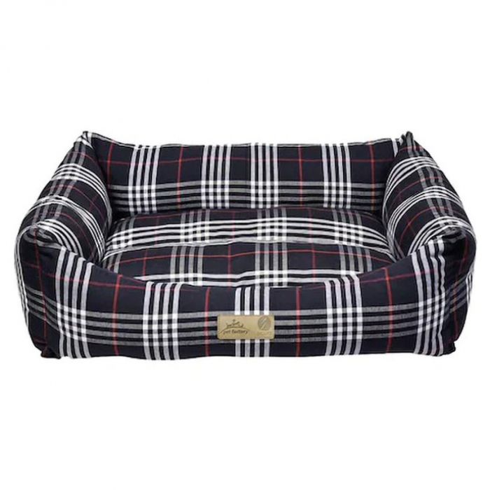 Culcus pentru caini si pisici 4Dog Deluxe Danish S negru 50x38x19 cm