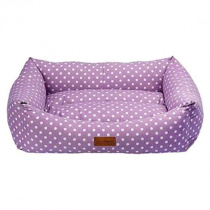 Culcus pentru caini si pisici 4Dog Deluxe Makaron M roz 64x44x22 cm