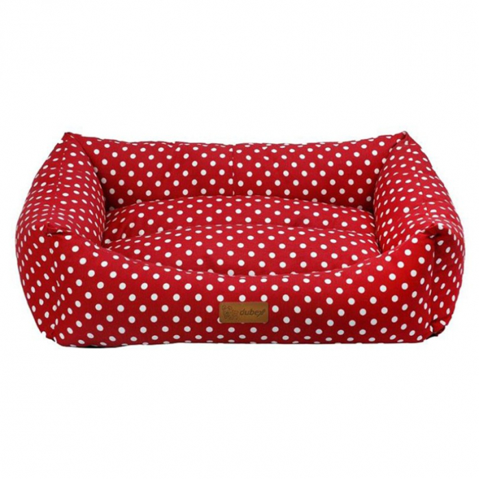Culcus pentru caini si pisici 4Dog Deluxe Makaron XL rosu 95x70x22 cm