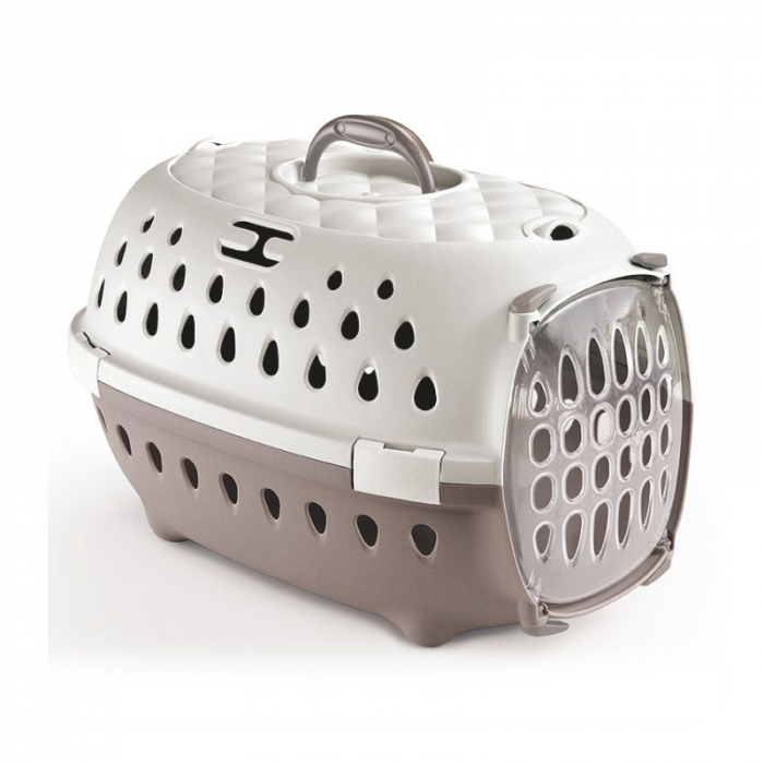 Cusca de transport Stefanplast Gulliver Chic Grey 50x34x32 cm