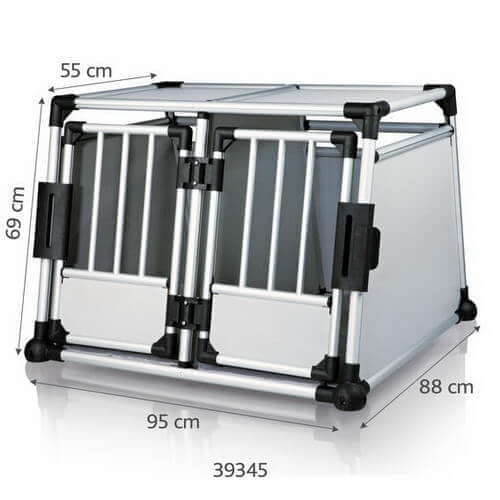 Cusca Transport Auto Trixie Dublu Metal, 95x69x88 cm - poza 2