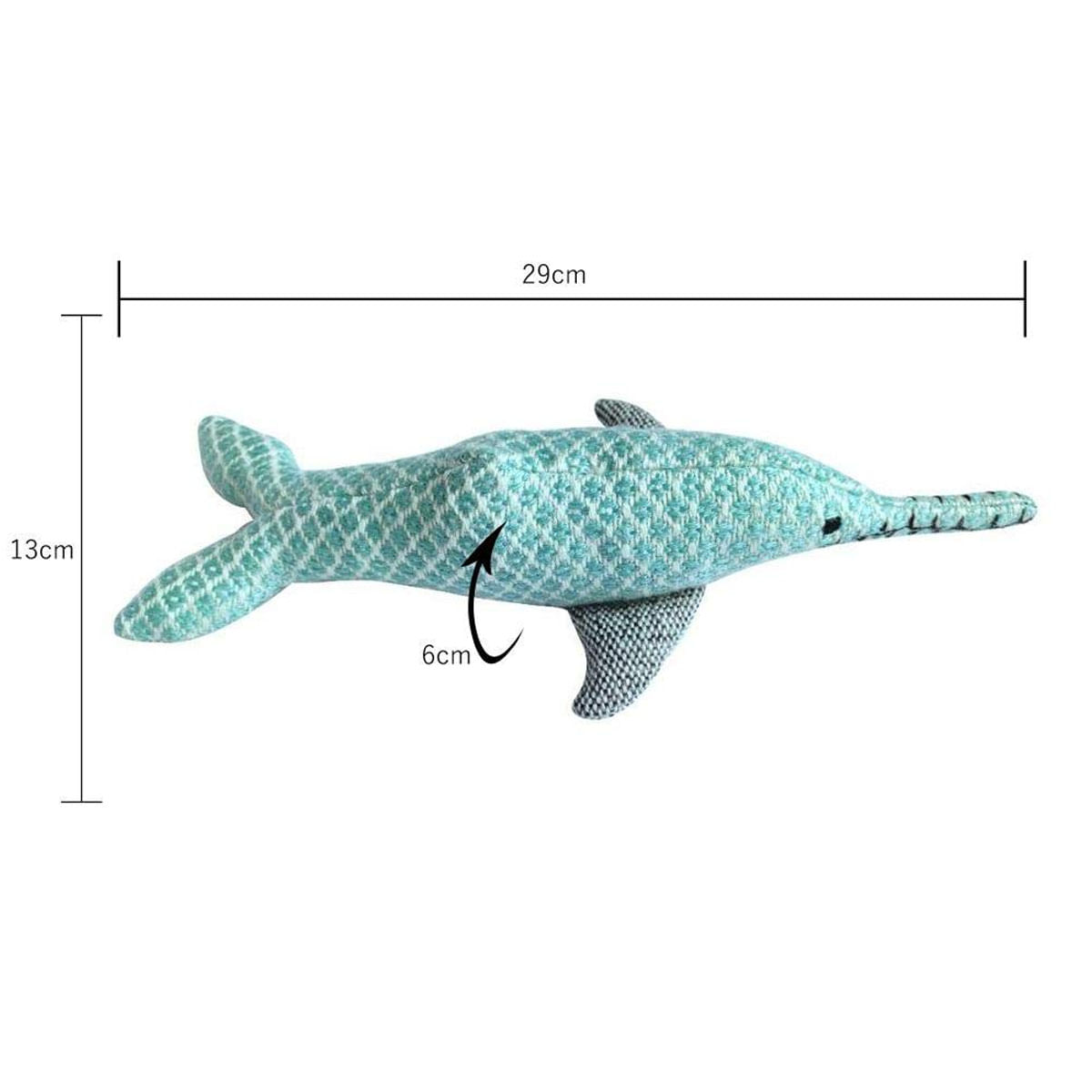Delfinul de Gange WWF, Jucărie pentru caini, din materiale reciclate, 22 x 6 x 12 cm - poza 3