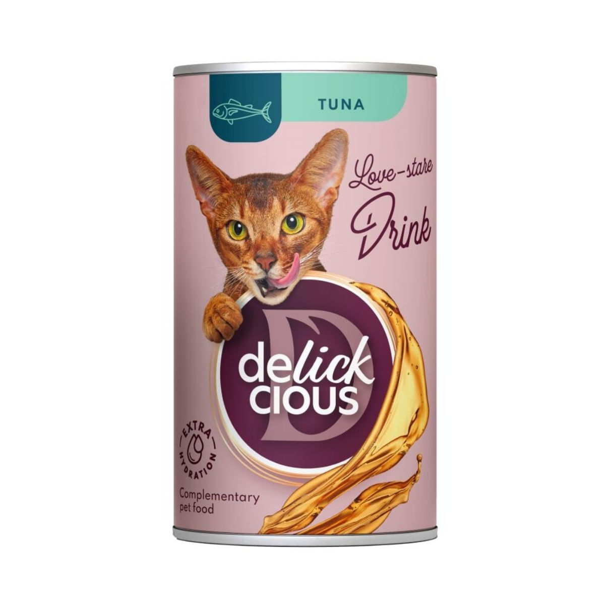 DELICKCIOUS Băutură, Ton, conservă recompense pisici, (topping), 140g - poza 2