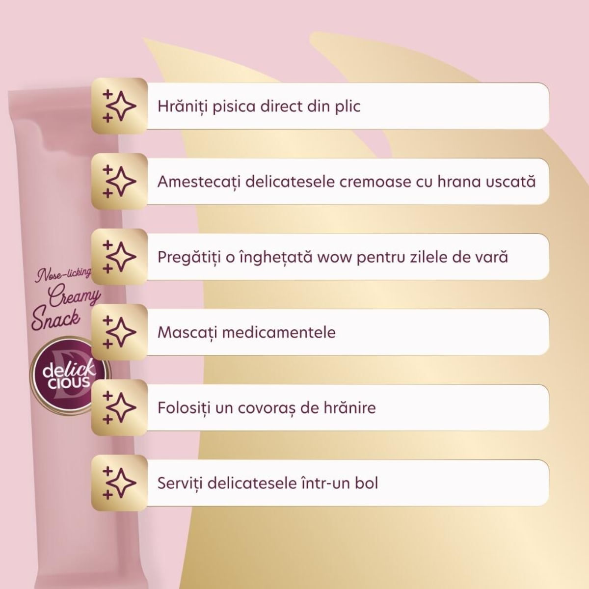 DELICKCIOUS Creamy Snack, Pui și Ananas, plic recompense pisici, 60g - poza 3