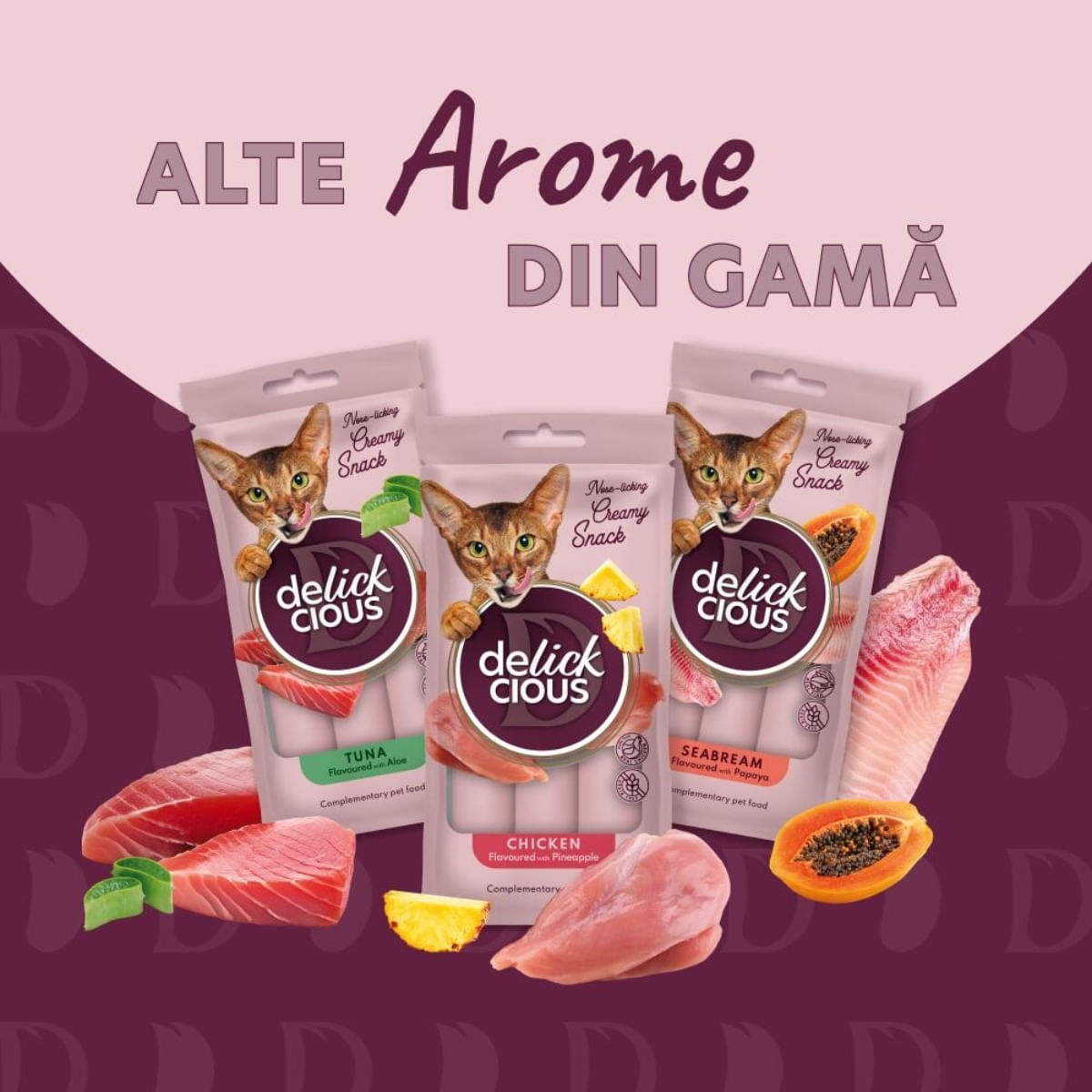 DELICKCIOUS Creamy Snack, Sardine și dovleac, plic recompense pisici, 60g - poza 5