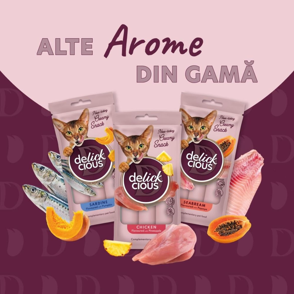 DELICKCIOUS Creamy Snack, Ton și Aloe Vera, plic recompense pisici, 60g - poza 5