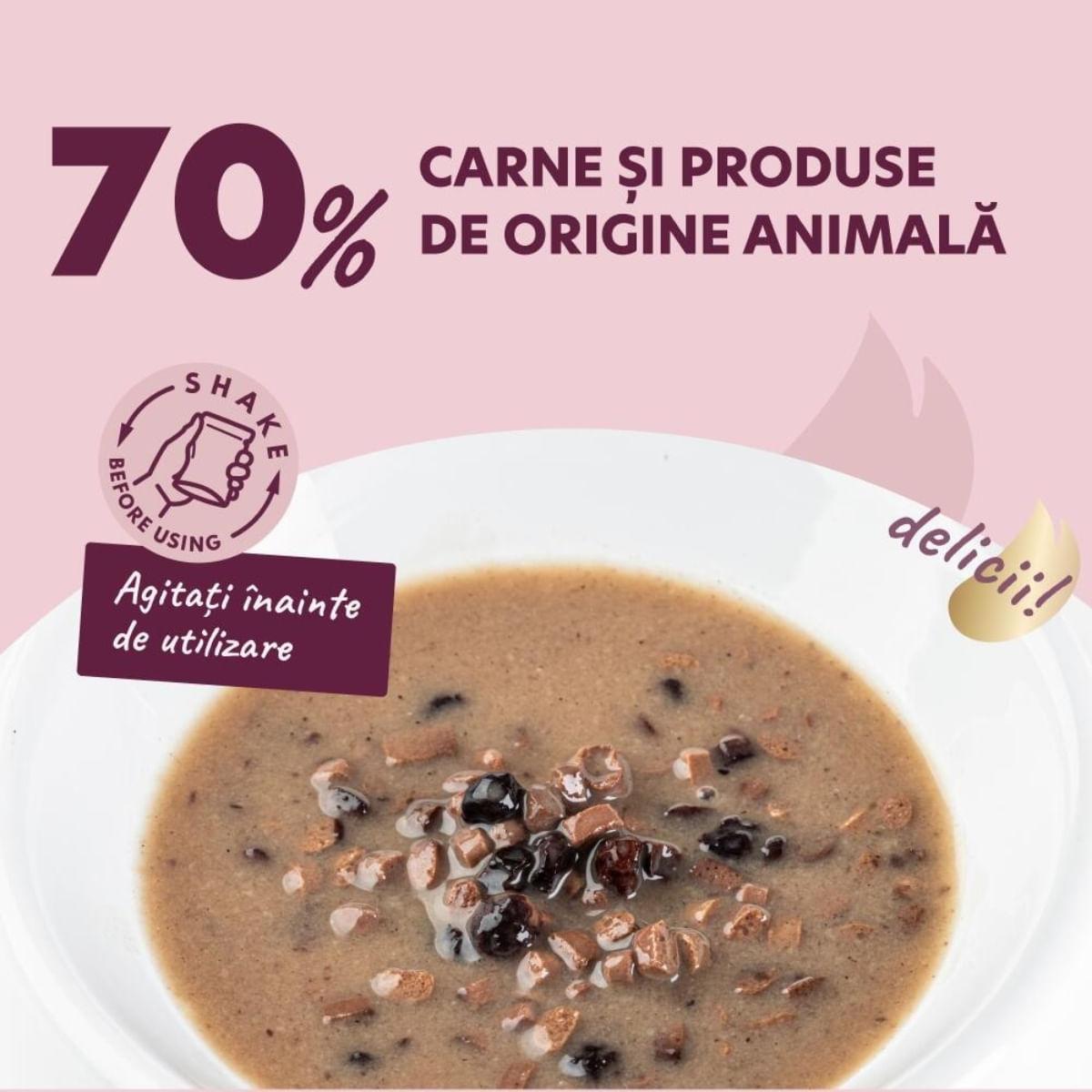 DELICKCIOUS Dessert, Rață și Fructe de Pădure, plic hrană umedă pisici, (în sos), bax, 80g x 12buc - poza 4