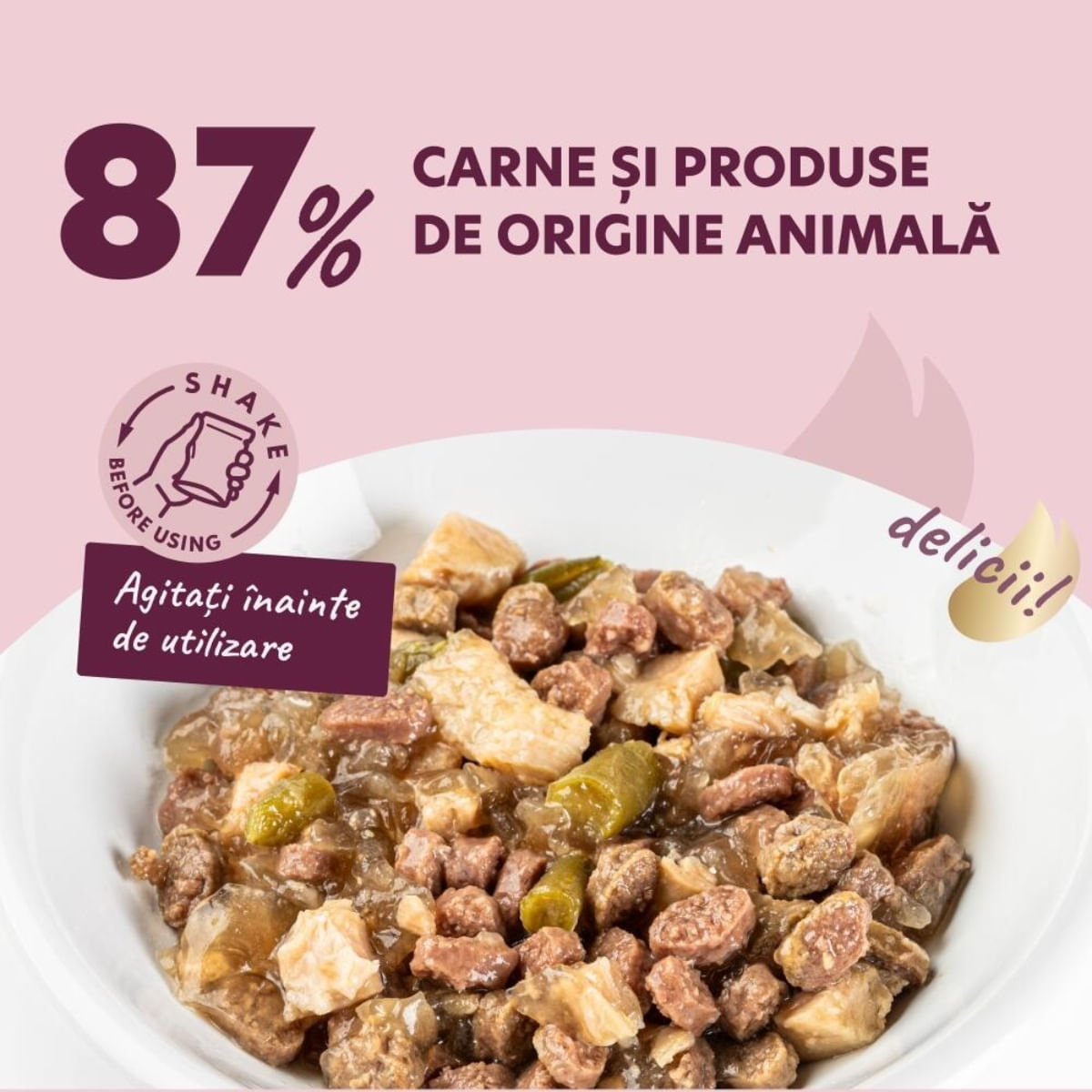 DELICKCIOUS Dinner, Miel și Pui, plic hrană umedă pisici, (în aspic), 85g - poza 4
