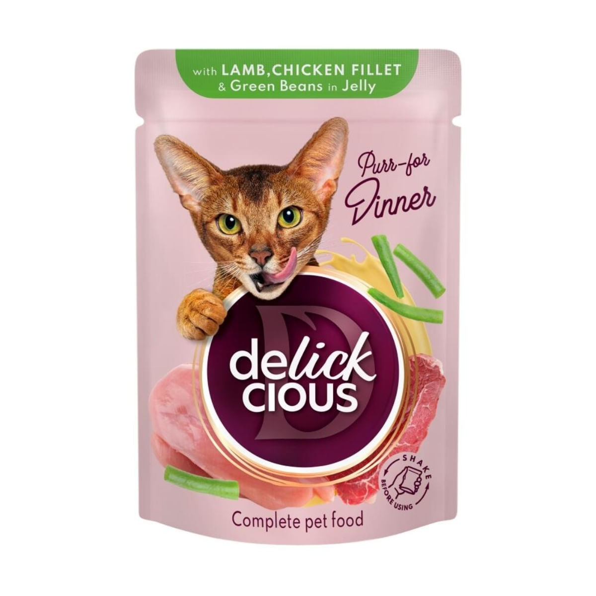 DELICKCIOUS Dinner, Miel și Pui, plic hrană umedă pisici, (în aspic), bax, 85g x 12buc - poza 2