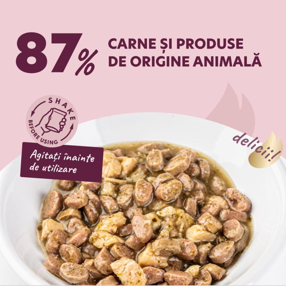 DELICKCIOUS Dinner, Rață și Pui, plic hrană umedă pisici, (în sos), 85g - poza 5