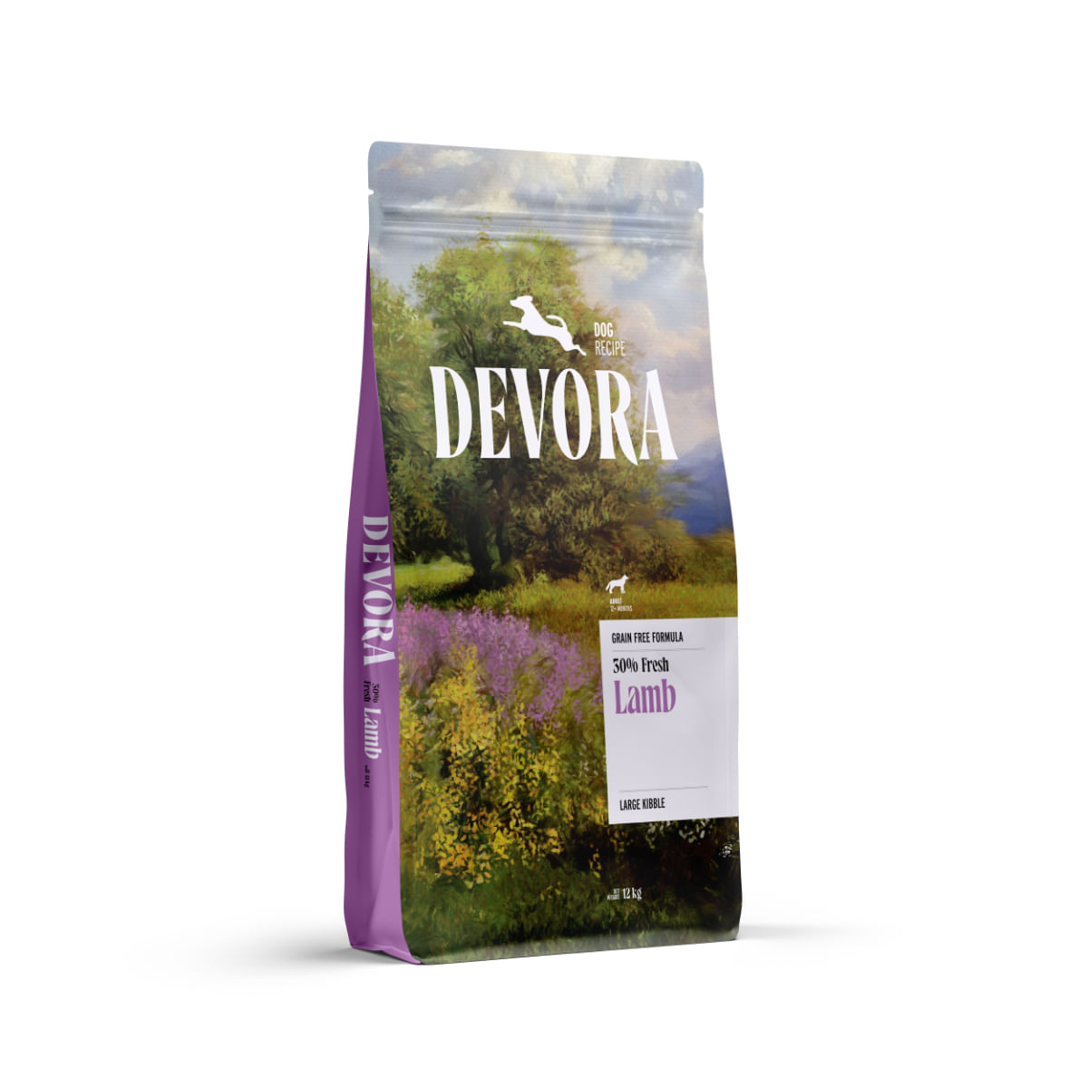 DEVORA Large Breeds, L-XL, Miel, hrană uscată monoproteică fără cereale câini, 12kg - poza 2