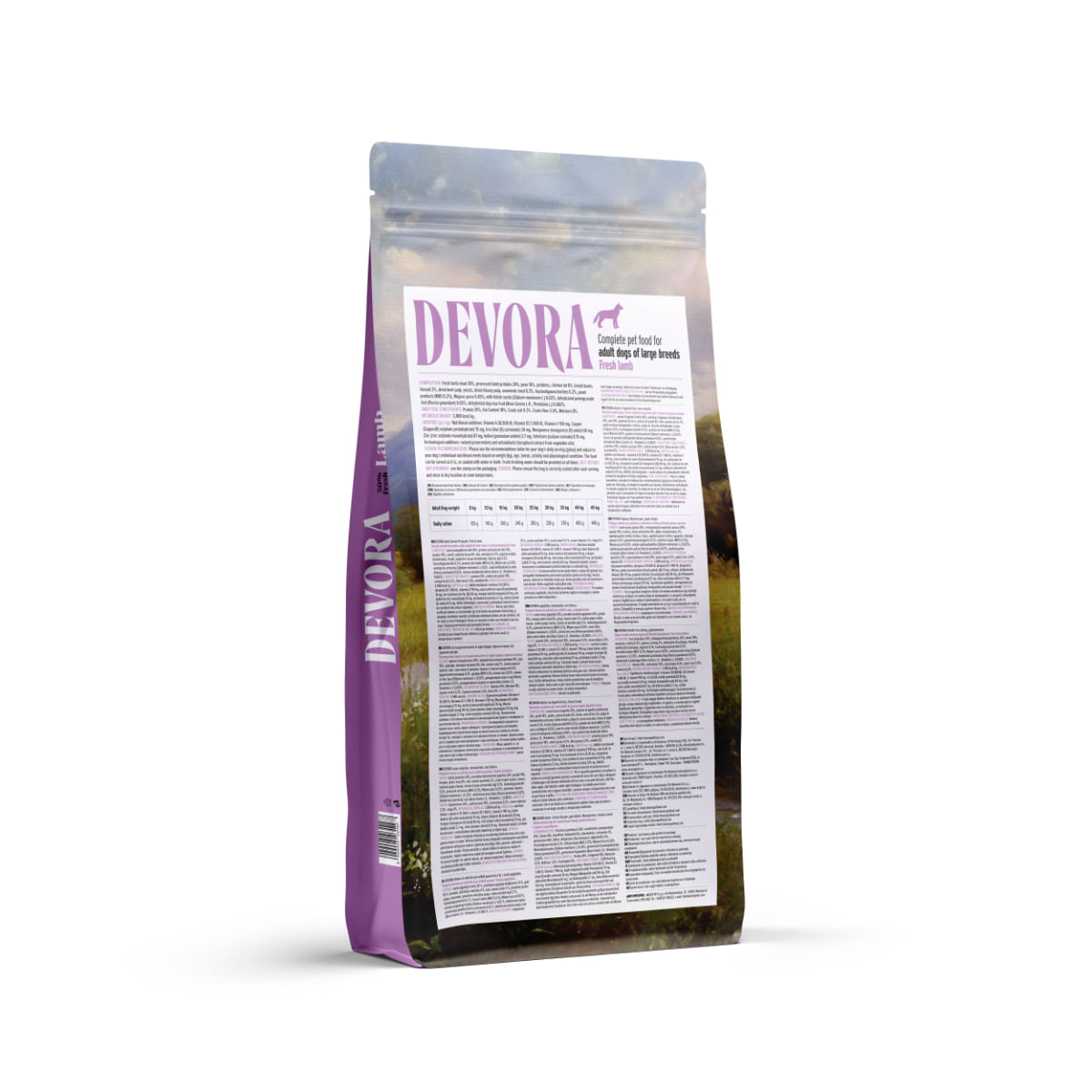 DEVORA Large Breeds, L-XL, Miel, hrană uscată monoproteică fără cereale câini, 12kg - poza 3