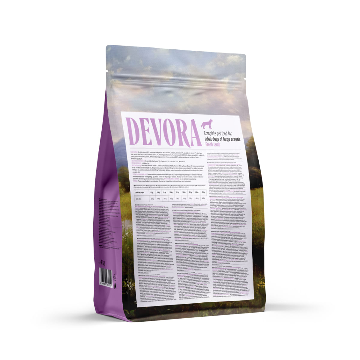 DEVORA Large Breeds, L-XL, Miel, hrană uscată monoproteică fără cereale câini, 4kg - poza 3