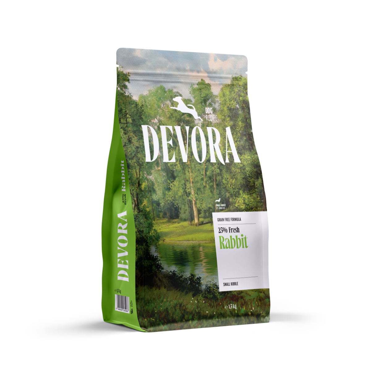 DEVORA Monoprotein Small Breeds, XS-S, Iepure, hrană uscată monoproteică fără cereale câini, 1.5kg - poza 1