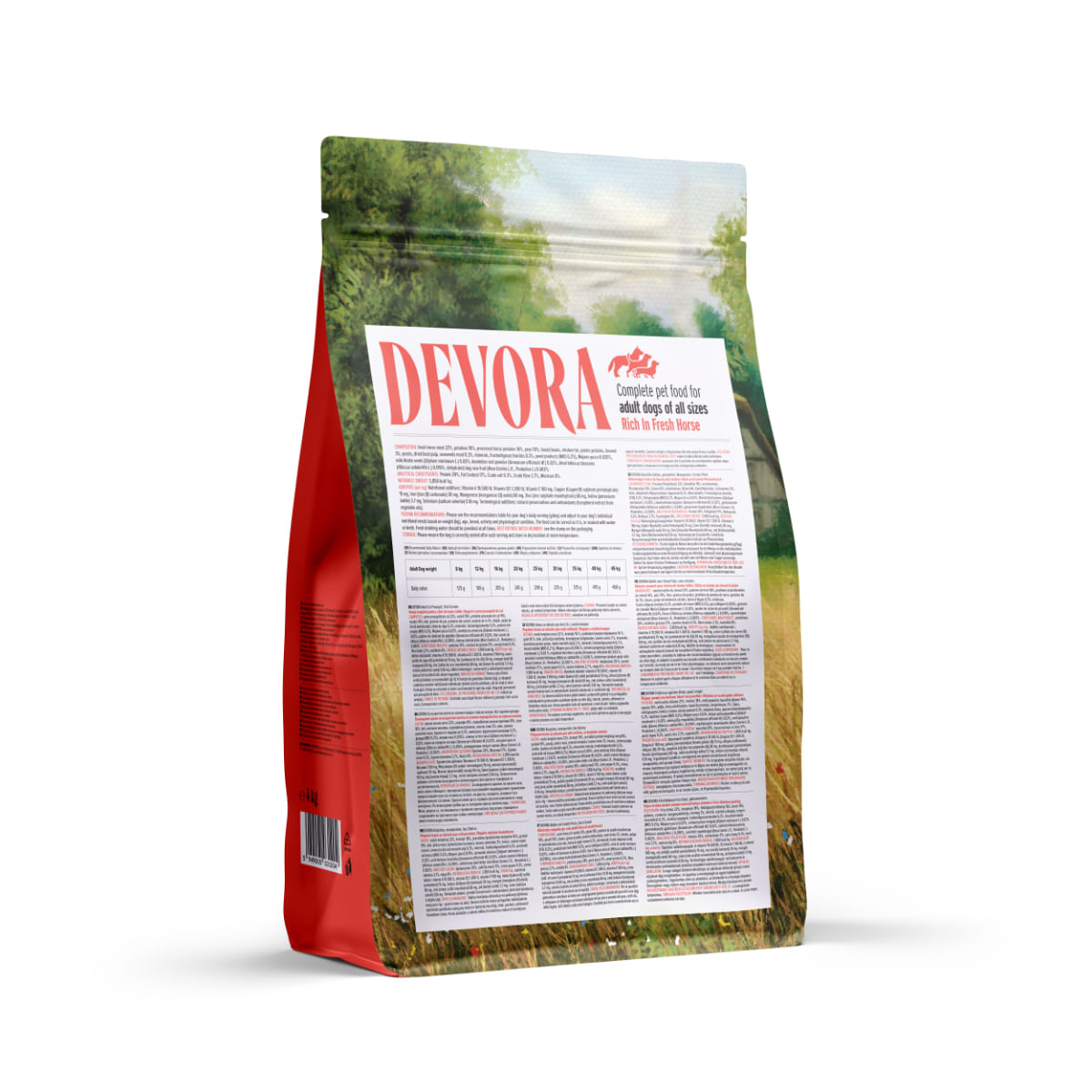 DEVORA Monoprotein, XS-XL, Cal, hrană uscată monoproteică fără cereale câini, 4kg - poza 3