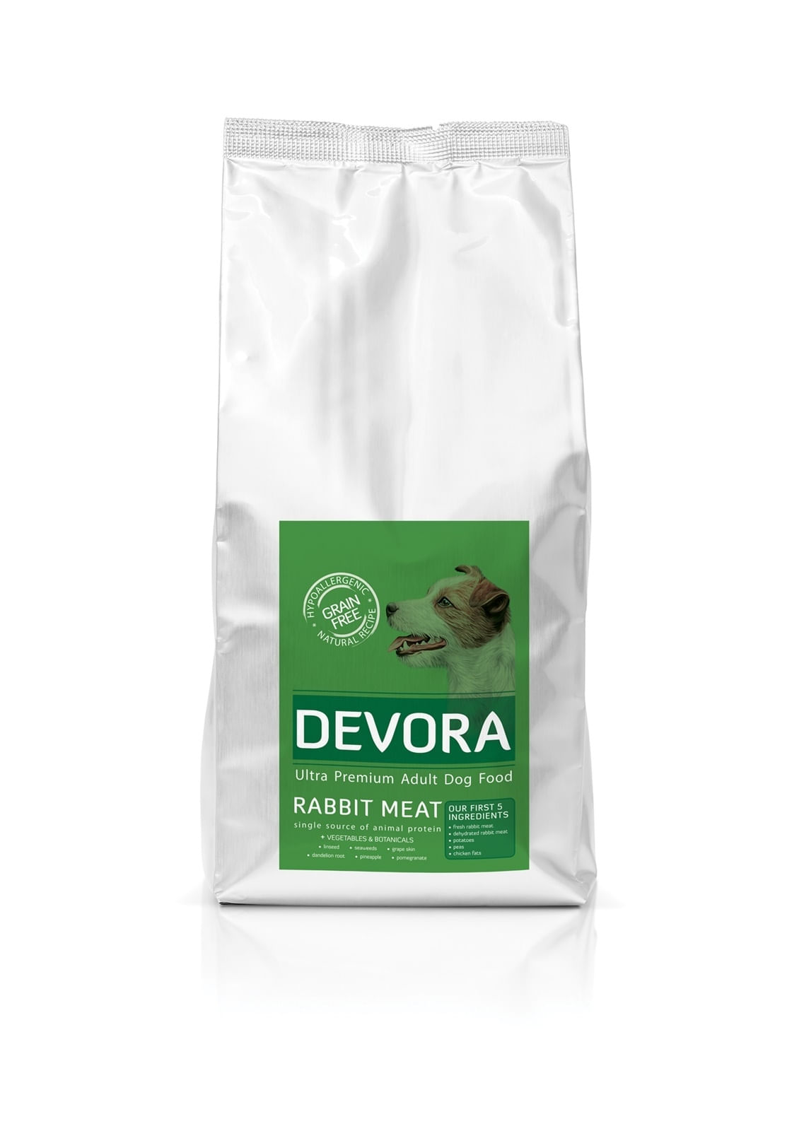 DEVORA Monoprotein, XS-XL, Iepure, hrană uscată monoproteică fără cereale câini Devora Grain Free Iepure, 7.5 kg