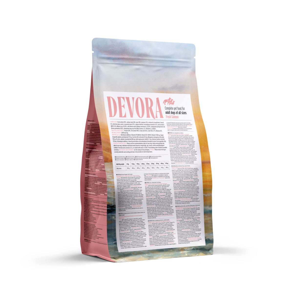 DEVORA Monoprotein, XS-XL, Somon, hrană uscată monoproteică fără cereale câini, 1.5kg - poza 3