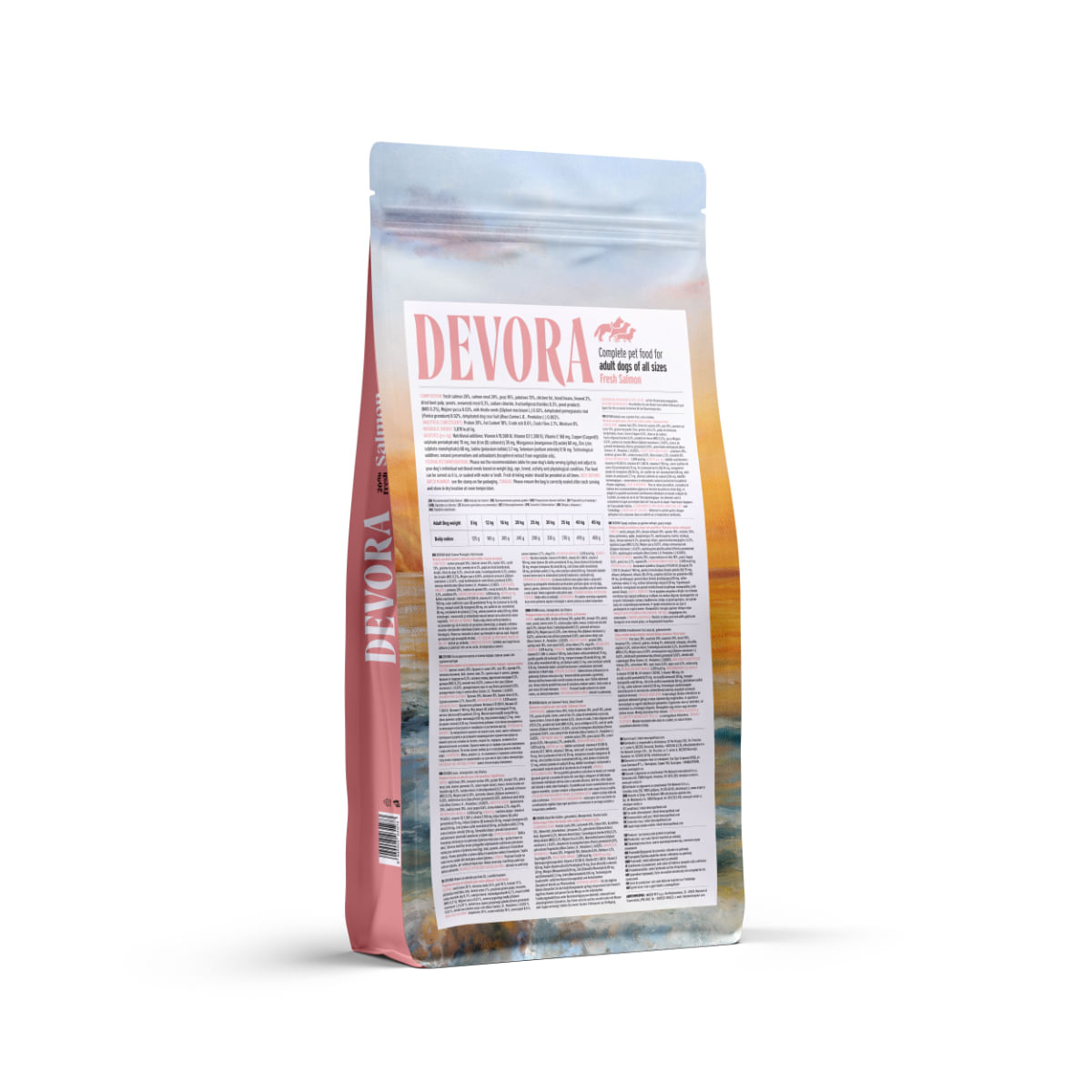 DEVORA Monoprotein, XS-XL, Somon, hrană uscată monoproteică fără cereale câini, 12kg - poza 3