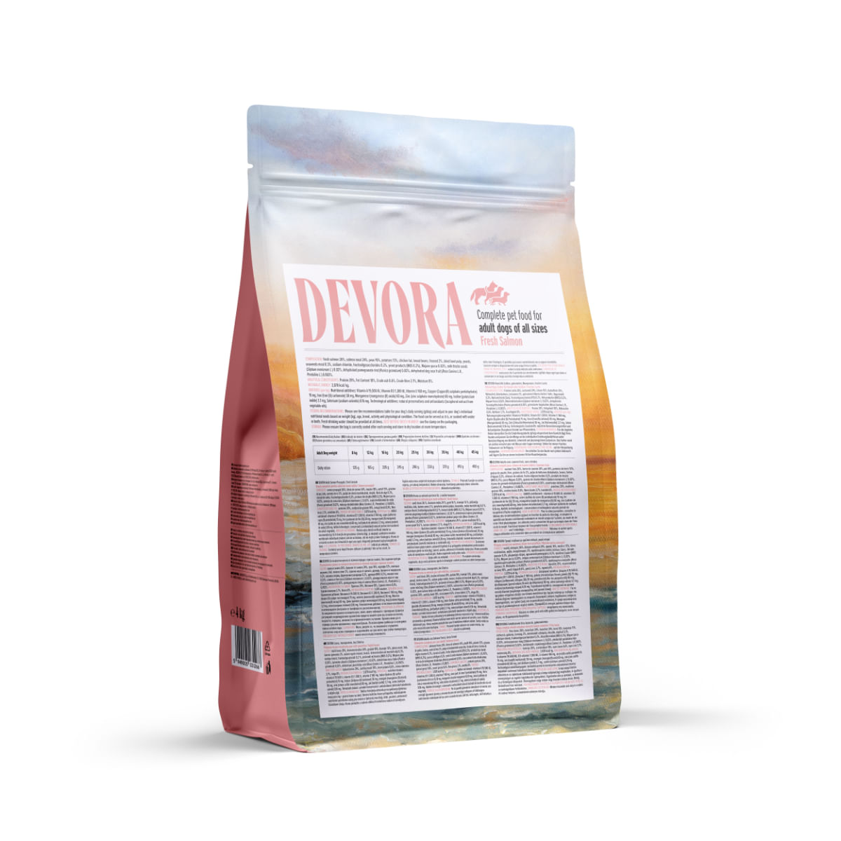 DEVORA Monoprotein, XS-XL, Somon, hrană uscată monoproteică fără cereale câini, 4kg - poza 3