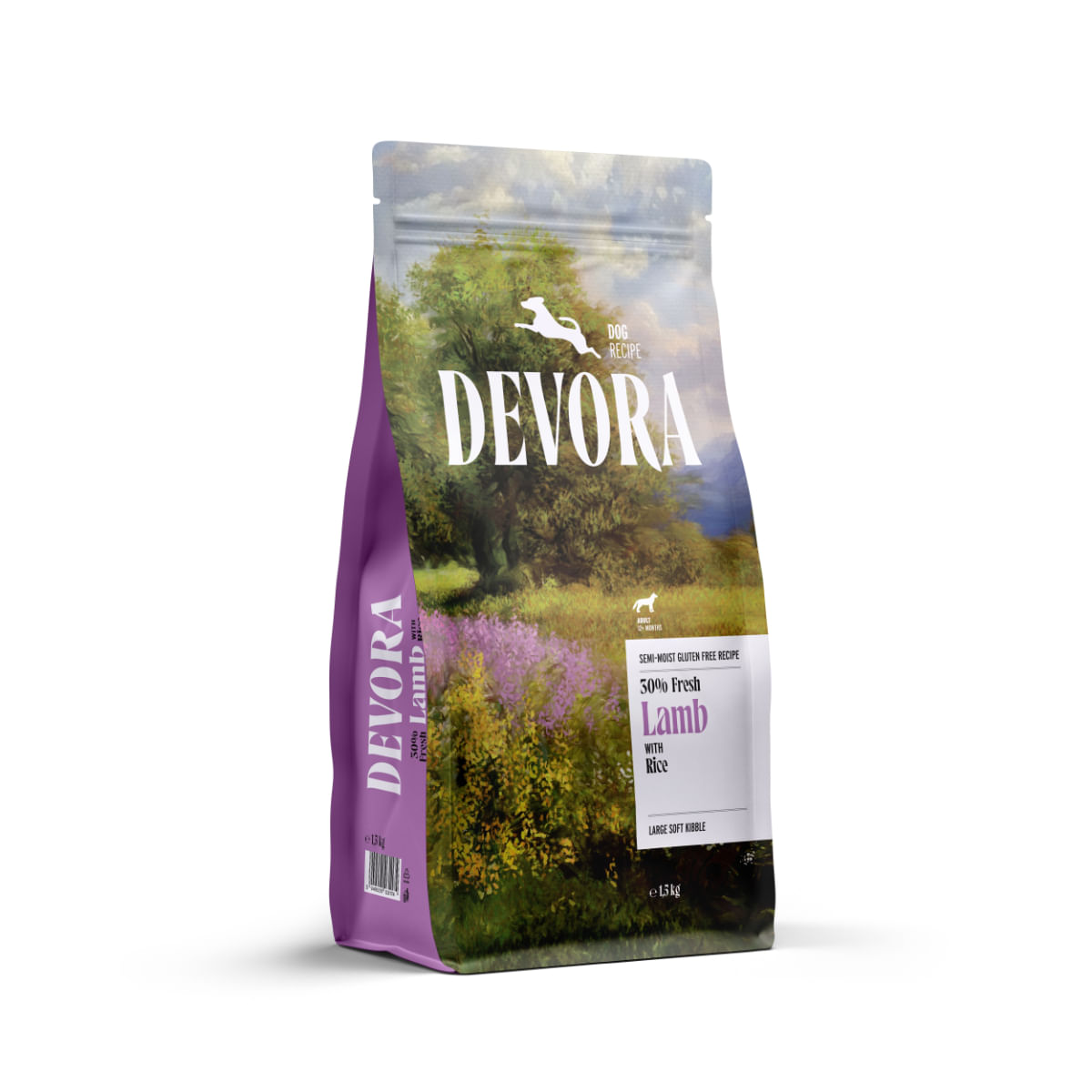 DEVORA Semi-Moist, XS-XL, Miel și Orez, hrană uscată câini, 1.5kg - poza 2