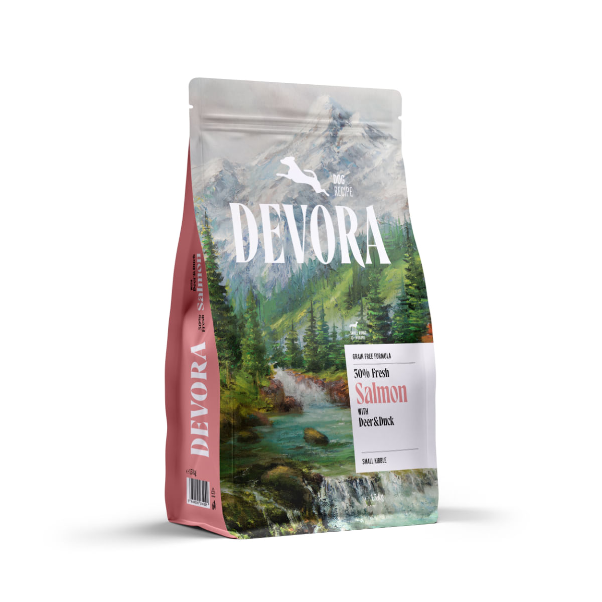 DEVORA Small Breeds, XS-S, Somon și Căprioară, hrană uscată fără cereale câini, 1.5kg - poza 2