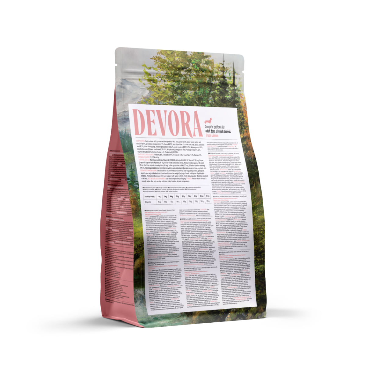 DEVORA Small Breeds, XS-S, Somon și Căprioară, hrană uscată fără cereale câini, 1.5kg - poza 3