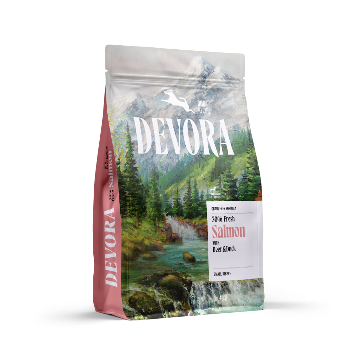 DEVORA Small Breeds, XS-S, Somon și Căprioară, hrană uscată fără cereale câini, 4kg - poza 1
