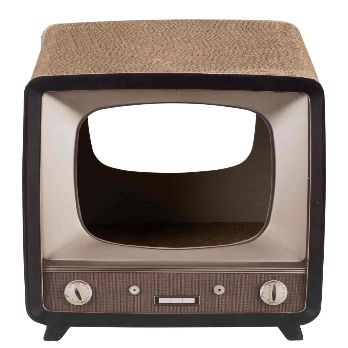DISTRICT 70 Căsuță de Pisici Telly cu Placă de Zgâriat, 39 x 29 x 37 cm - poza 3