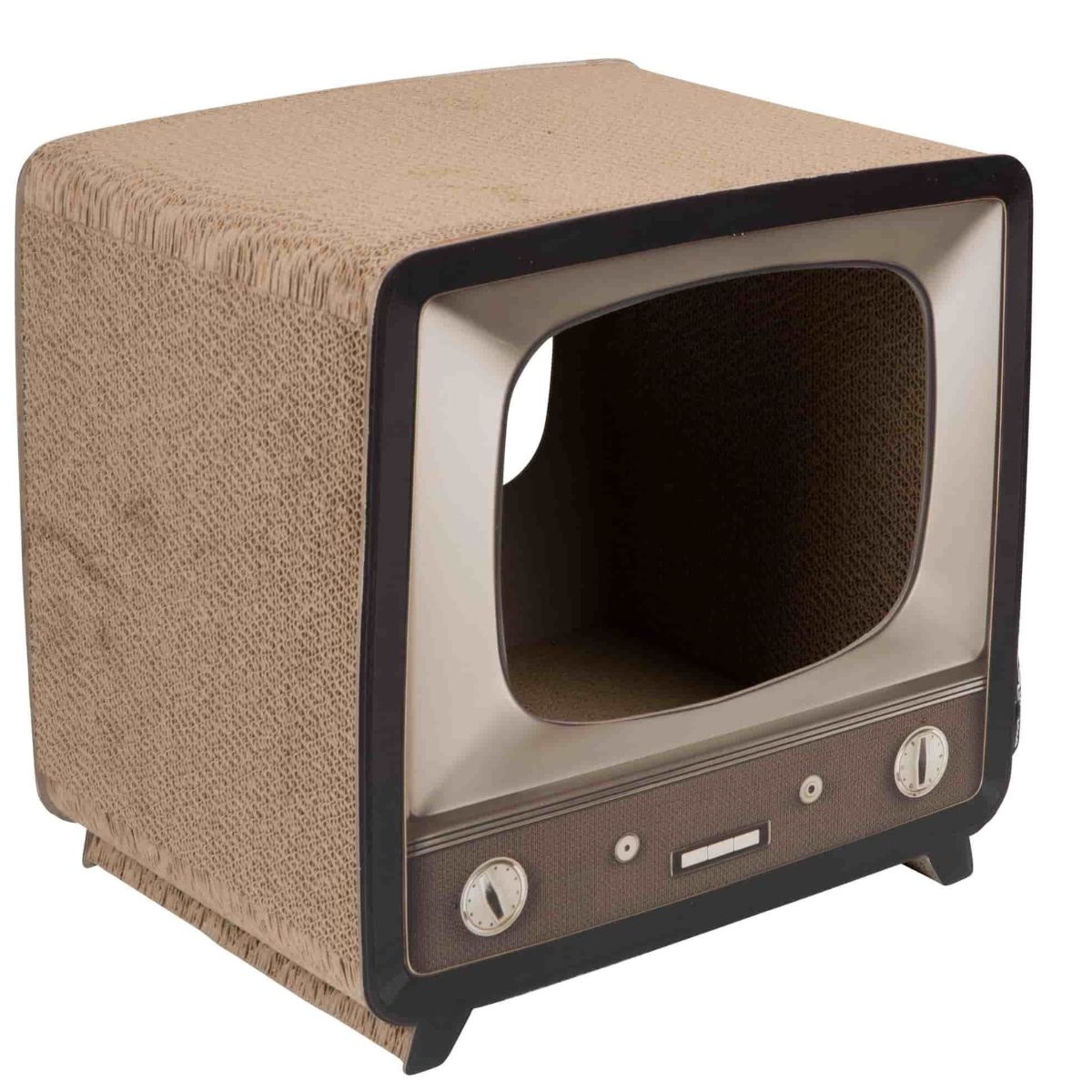 DISTRICT 70 Căsuță de Pisici Telly cu Placă de Zgâriat, 39 x 29 x 37 cm - poza 4