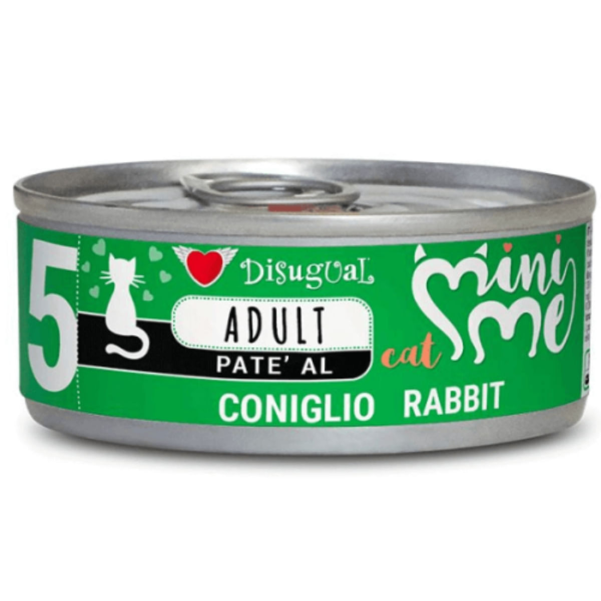DISUGUAL Mini Me, Iepure, conservă hrană umedă fără cereale pisici, (pate), 85g - poza 1