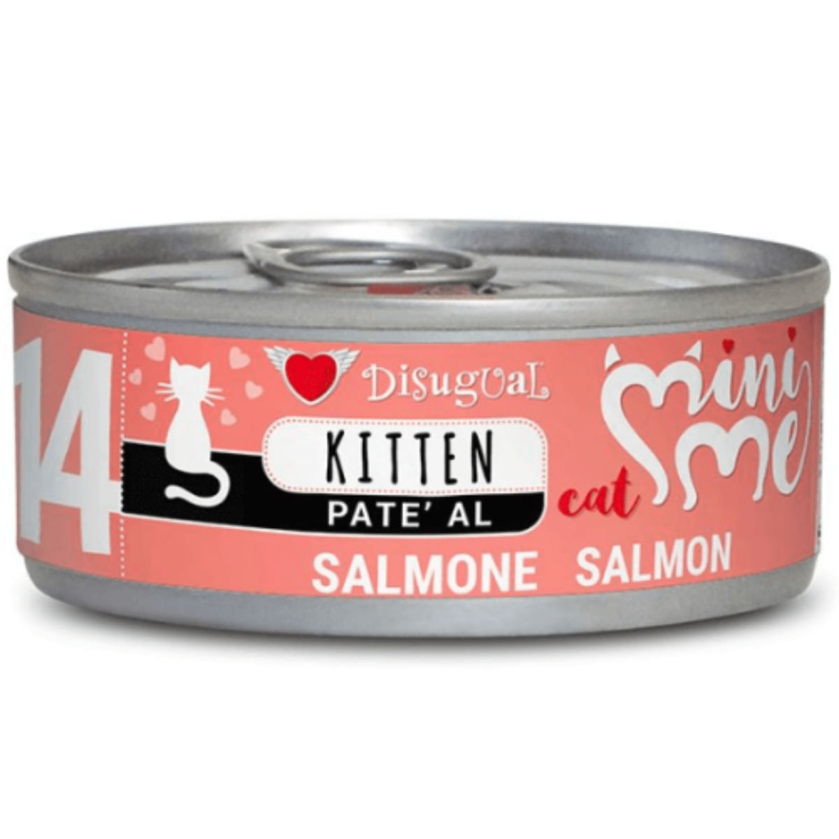 DISUGUAL Mini Me Kitten, Somon, conservă hrană umedă fără cereale pisici junior, (pate), 85g - poza 2