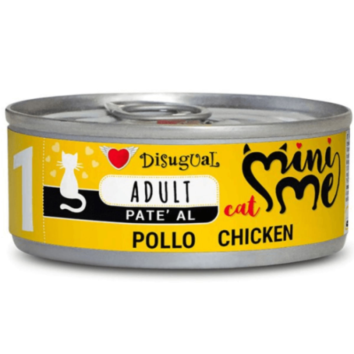 DISUGUAL Mini Me, Pui, conservă hrană umedă fără cereale pisici, (pate), 85g - poza 1