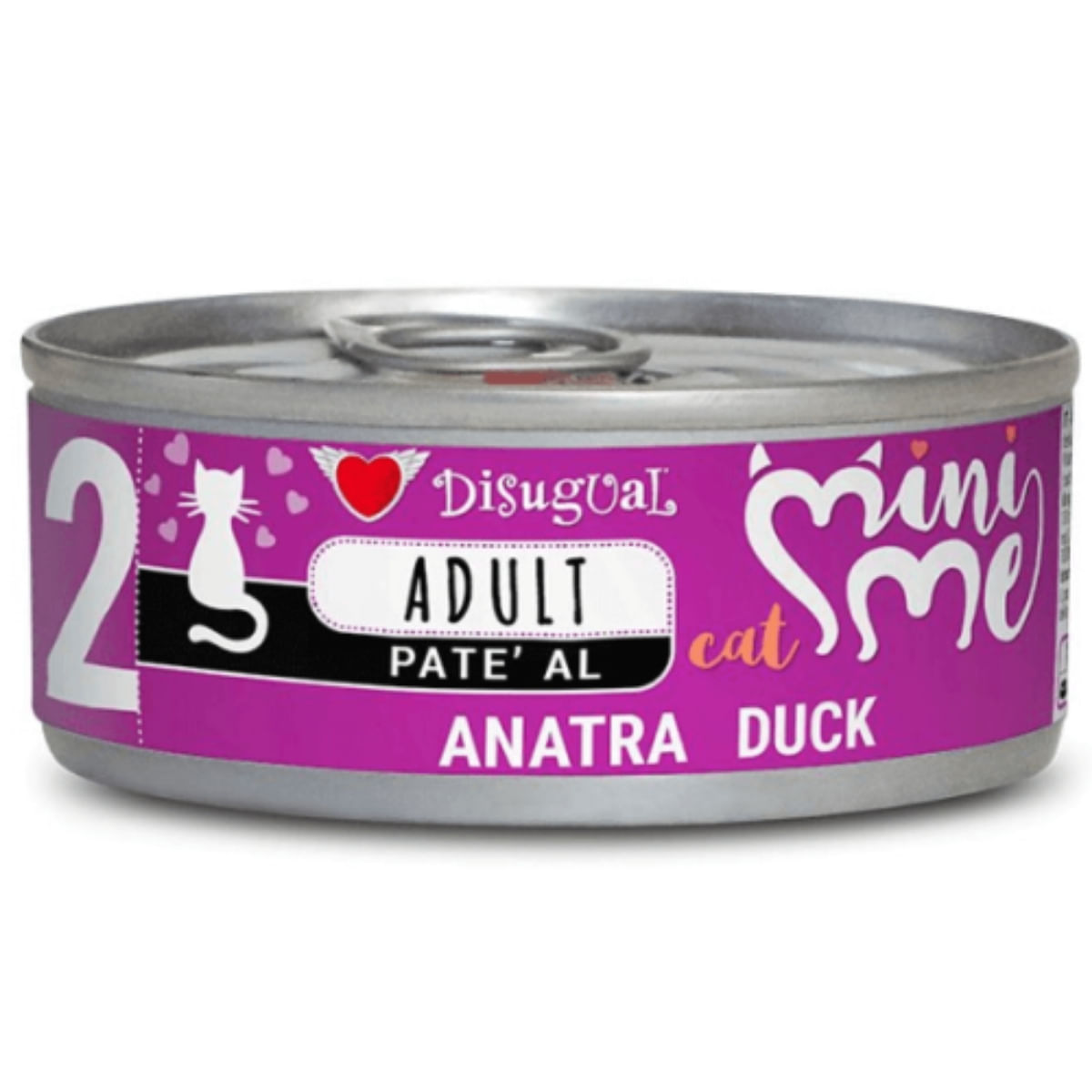 DISUGUAL Mini Me, Rață, conservă hrană umedă fără cereale pisici, (pate), 85g - poza 2