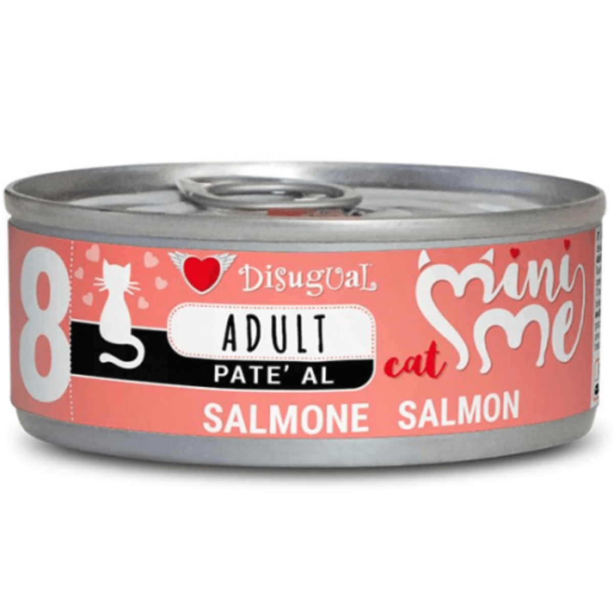 DISUGUAL Mini Me, Somon, conservă hrană umedă fără cereale pisici, (pate), 85g - poza 2