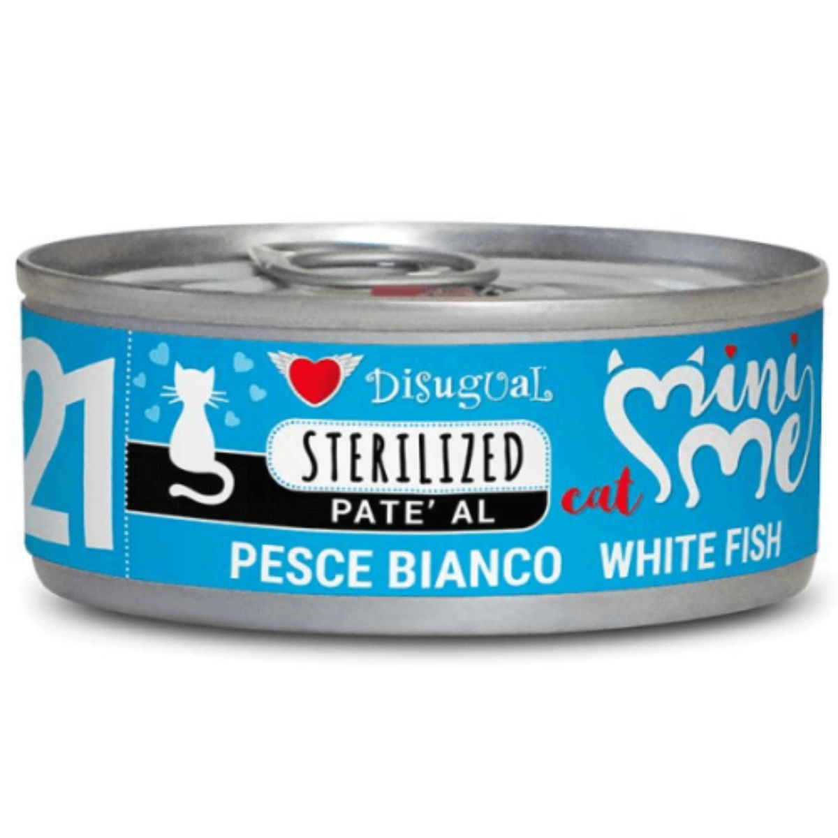 DISUGUAL Mini Me Sterilised, Pește alb, conservă hrană umedă fără cereale pisici sterilizate, (pate), 85g - poza 2