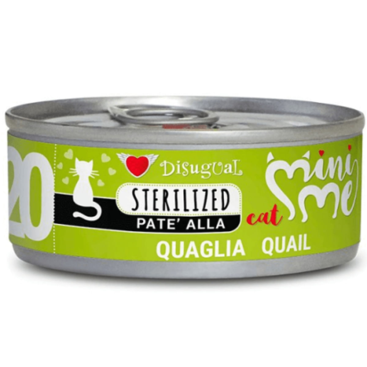 DISUGUAL Mini Me Sterilised, Prepeliță, conservă hrană umedă fără cereale pisici sterilizate, (pate), 85g - poza 1