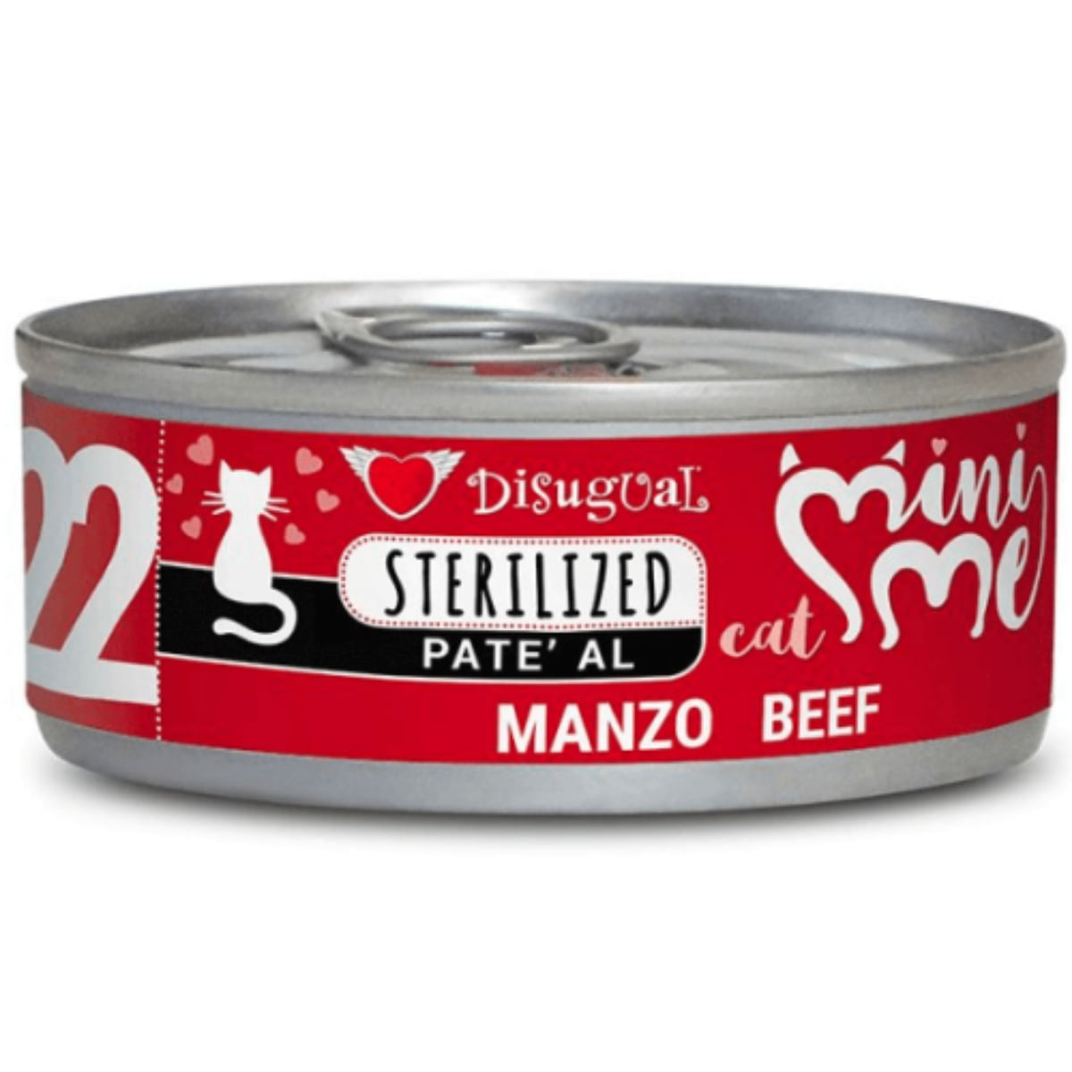 DISUGUAL Mini Me Sterilised, Vită, conservă hrană umedă fără cereale pisici sterilizate, (pate), 85g - poza 1