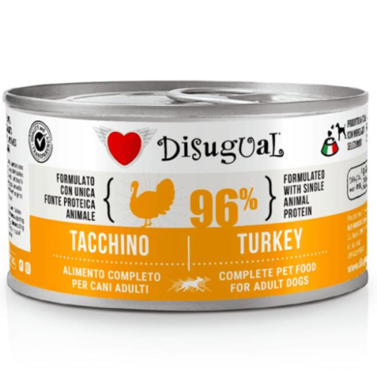 DISUGUAL Monoprotein, XS-XL, Curcan, conservă hrană umedă monoproteică fără cereale câini, (pate), 150g - poza 2