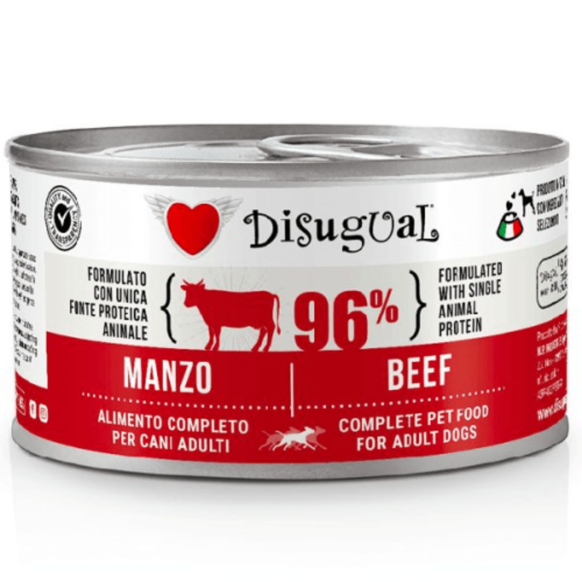 DISUGUAL Monoprotein, XS-XL, Vită, conservă hrană umedă monoproteică fără cereale câini, (pate), 150g - poza 2
