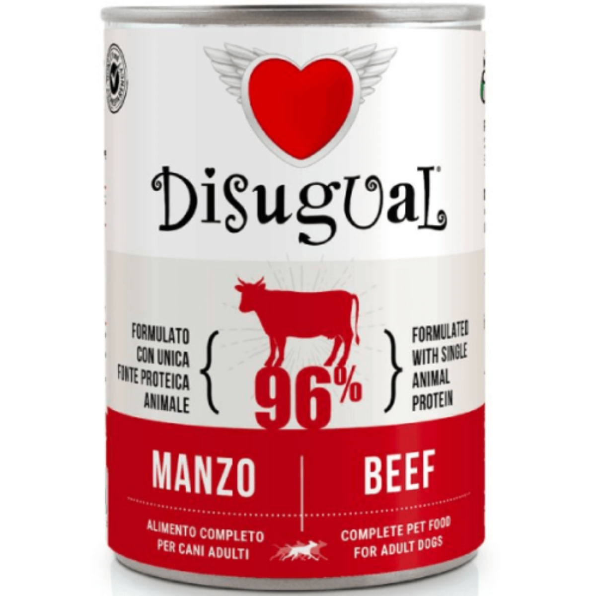 DISUGUAL Monoprotein, XS-XL, Vită, conservă hrană umedă monoproteică fără cereale câini, (pate), 400g - poza 2