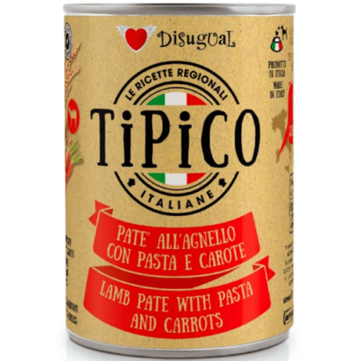 DISUGUAL Tipico, XS-XL, Miel și Morcov, conservă hrană umedă câini, (pate), 400g - poza 2