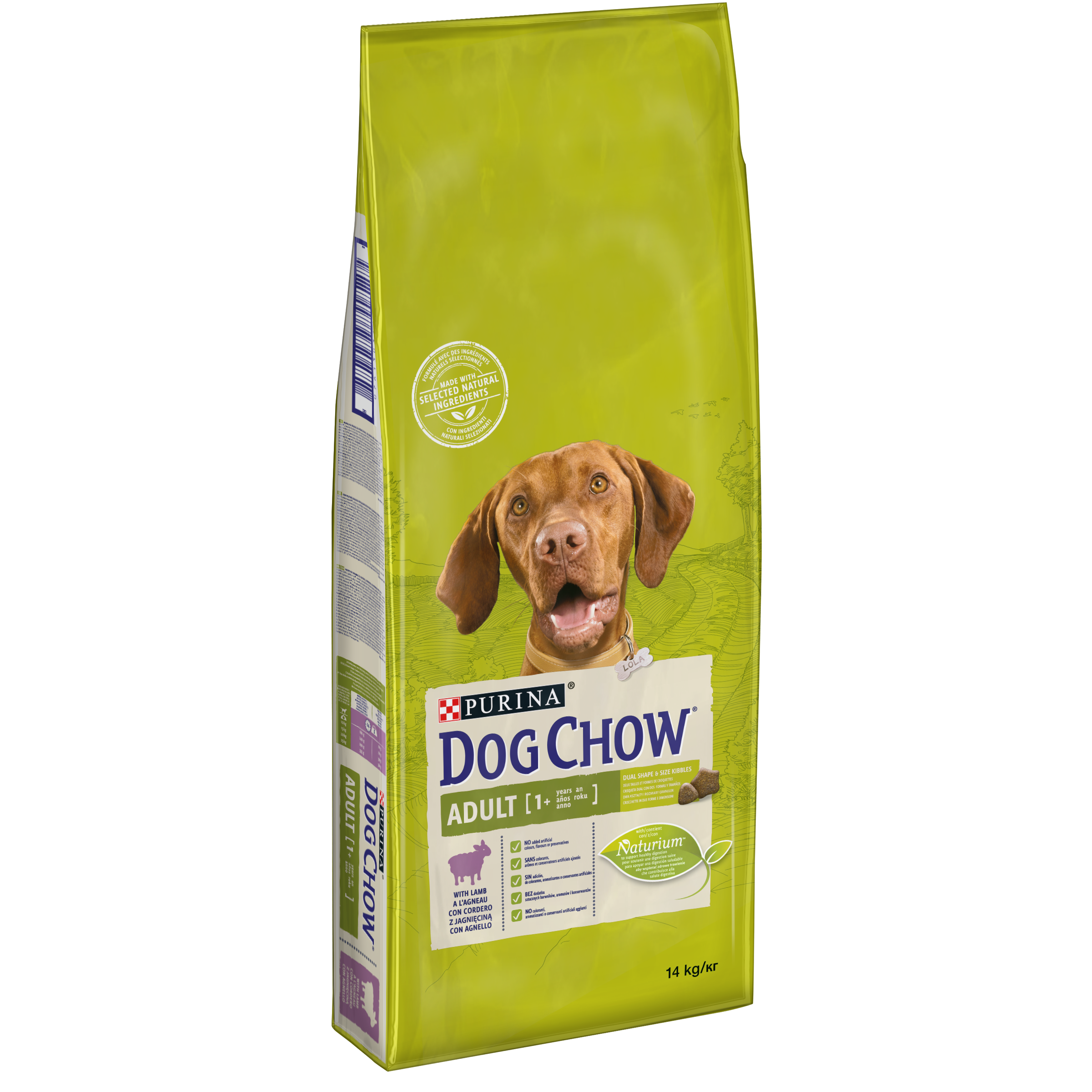DOG CHOW Adult, Talie Medie, Miel, 14 kg