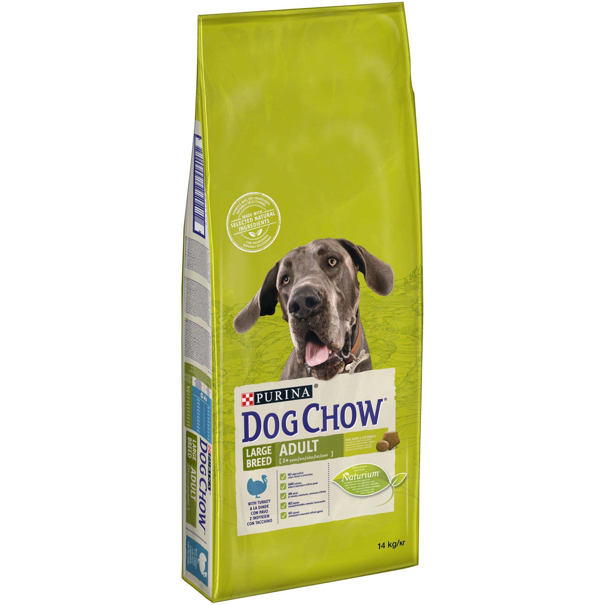 DOG CHOW Hrană uscată pt câini Adult Large Breed, cu Curcan şi Orez 14kg