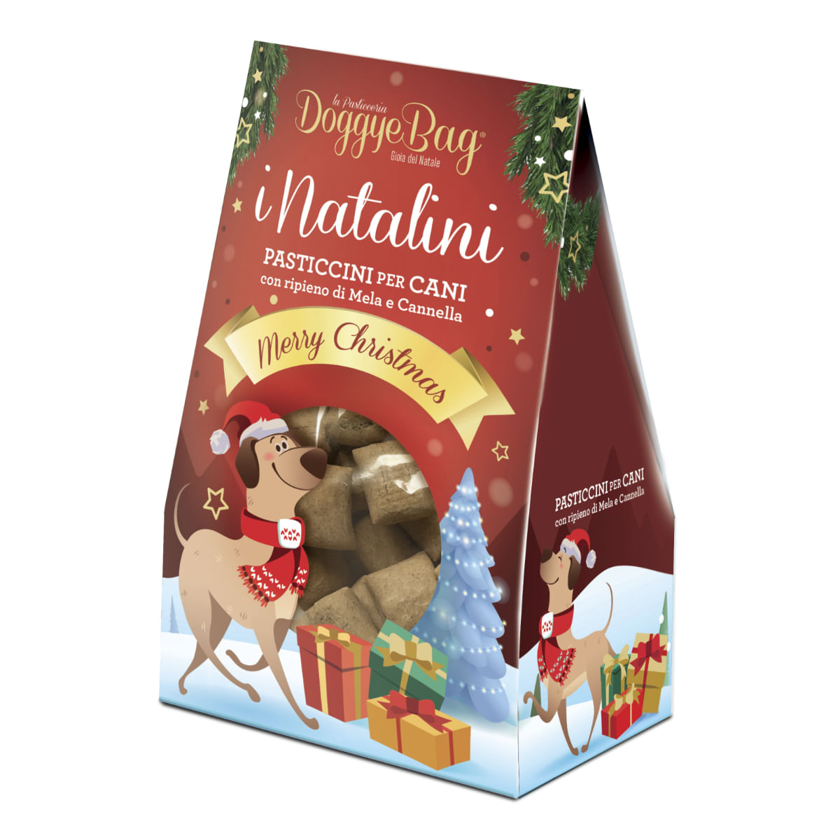 DOGGYEBAG i Natalini, XS-XL, Mere și Scortisoara, punguță recompense câini, 180g - poza 2