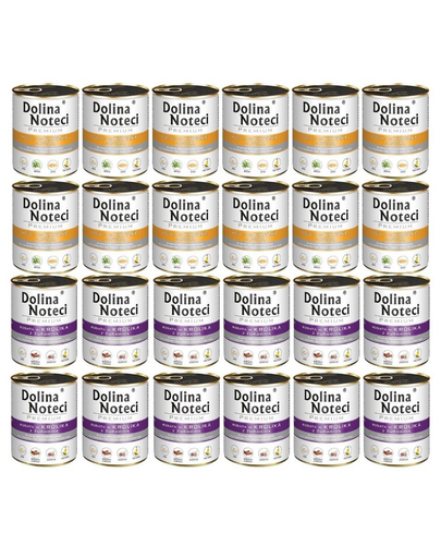 DOLINA NOTECI Mix rață & iepure hrană câini 24x800 g