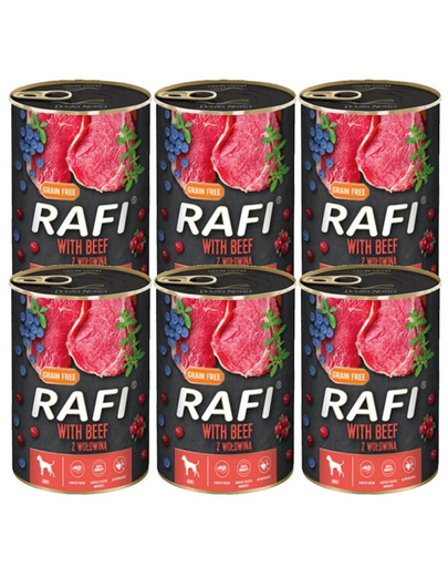 DOLINA NOTECI RAFI Beef conserva cu vita, hrana caini 6x400 g