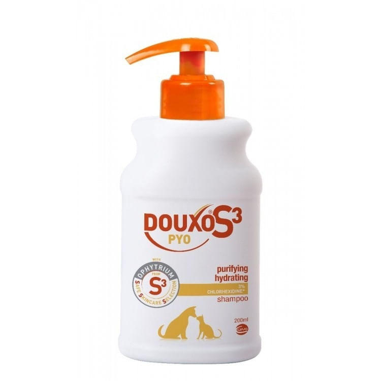DOUXO S3 Pyo, șampon câini și pisici, antibacterian / antifungic, flacon, 200ml - poza 2